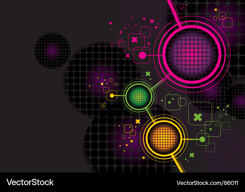Neon Gridscape Vector Image