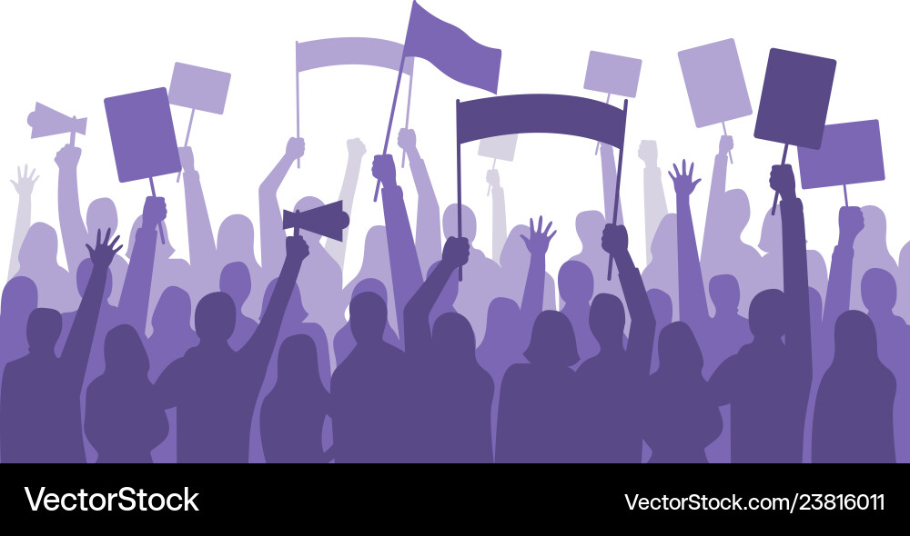 Protest Demonstration Crowd Royalty Free Vector Image