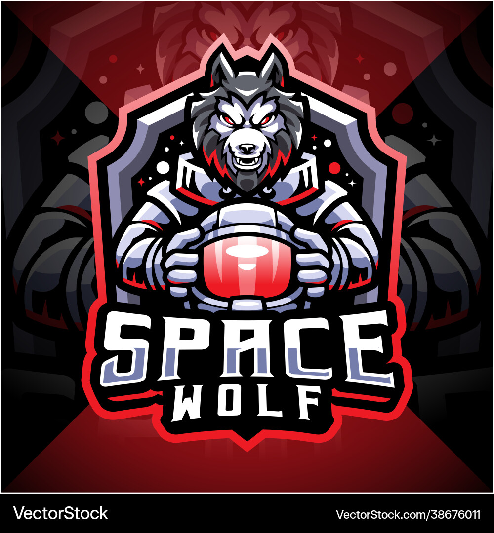 Space Wolf Esports Logo Vector Image