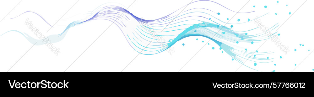 Abstract sound wave with dots for audio tech Vector Image