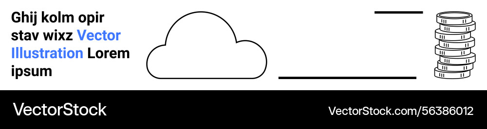 Cloud computing with data storage concept showing Cloud computing with data storage concept showing vector image