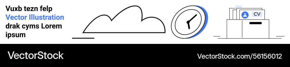 Cloud computing with time management and organized Cloud computing with time management and organized vector image
