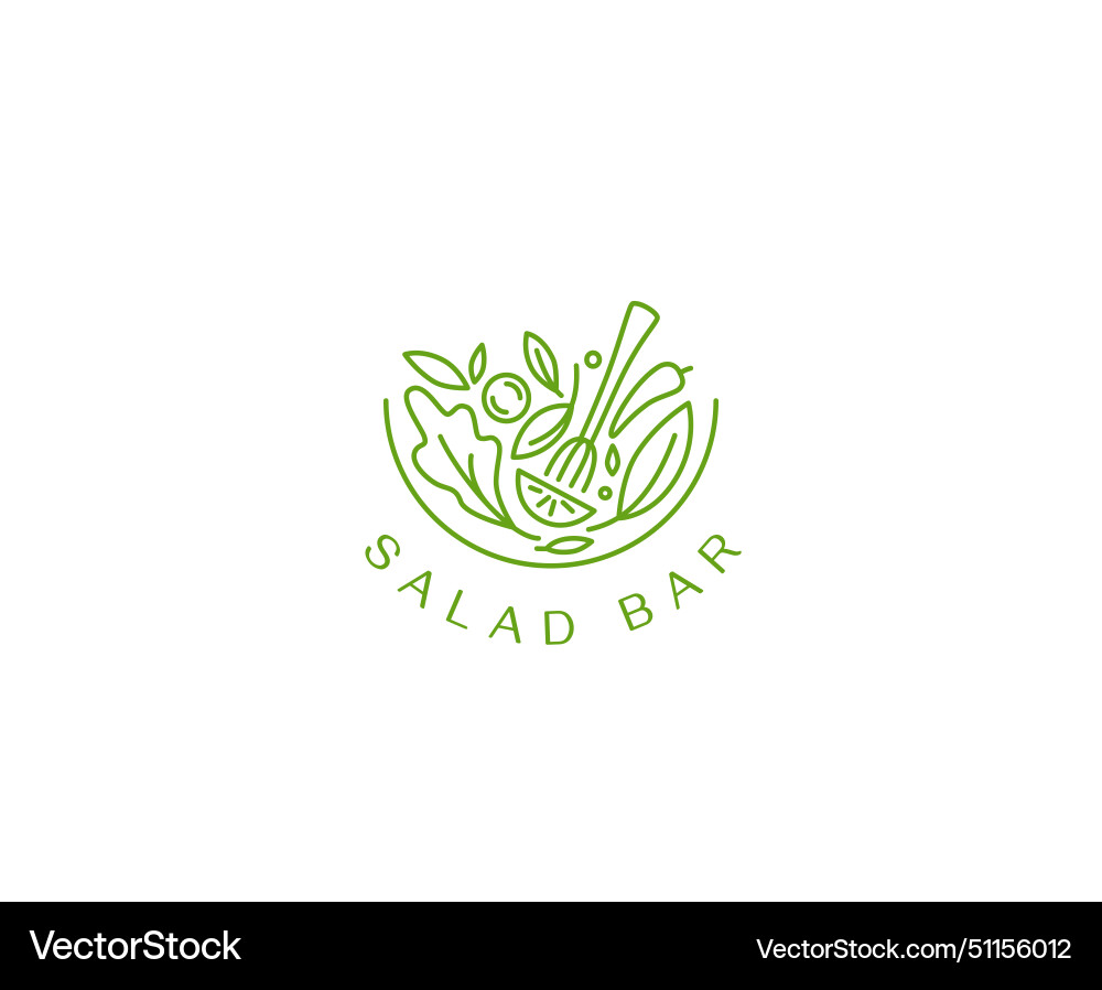 Logo design template in simple linear style vector image