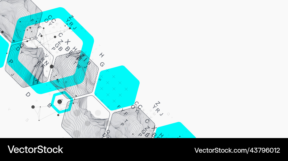 Modern Science Abstract Tech Background vector image