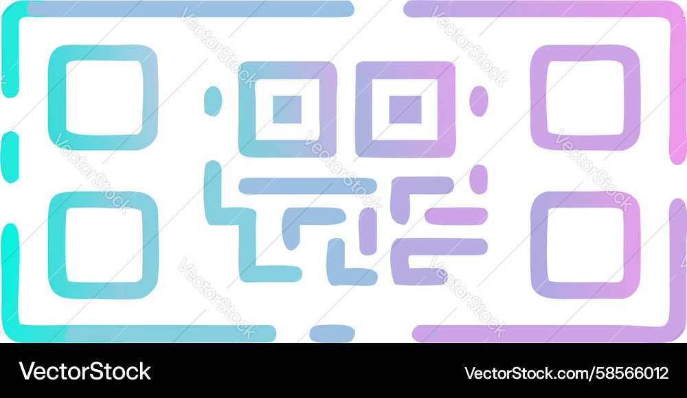 QR Code Gradienten Muster Vektorbild