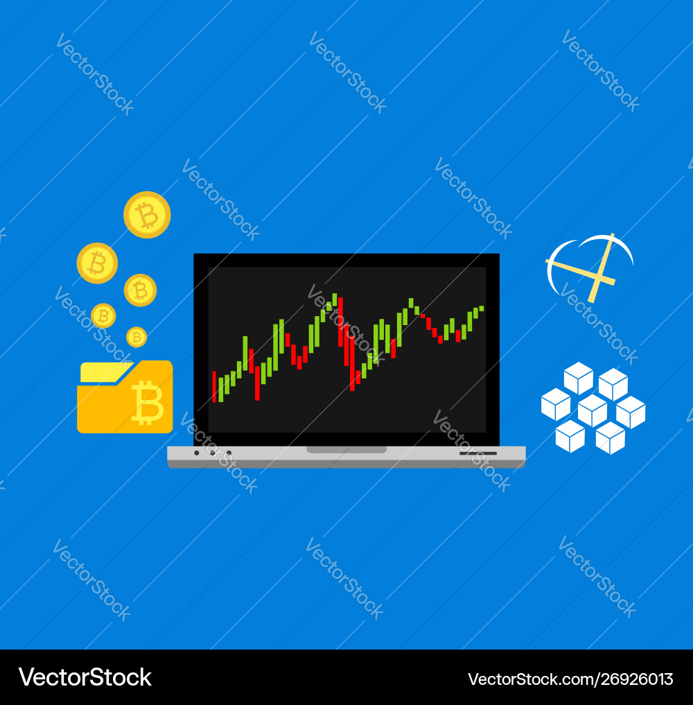 Blockchain scheme mining crypto currency server Blockchain scheme mining crypto currency server Vector Image