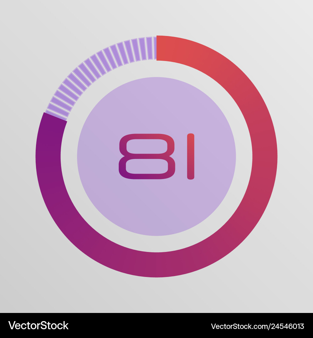 Circular interval timer Circular interval timer vector image