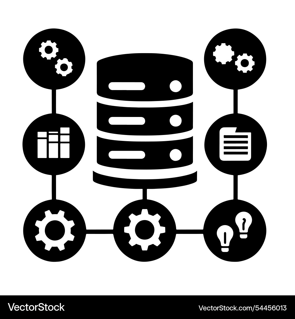 Database system infographic Database system infographic vector image
