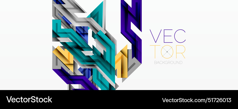 Dynamic lines geometric background Vector Image