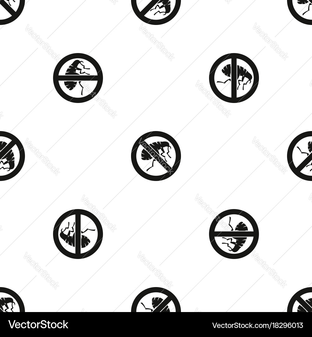 Etching insect pattern seamless black Vector Image