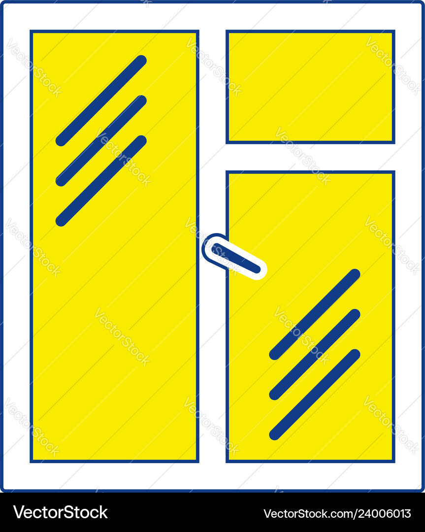 Icon of closed window frame Icon of closed window frame vector image
