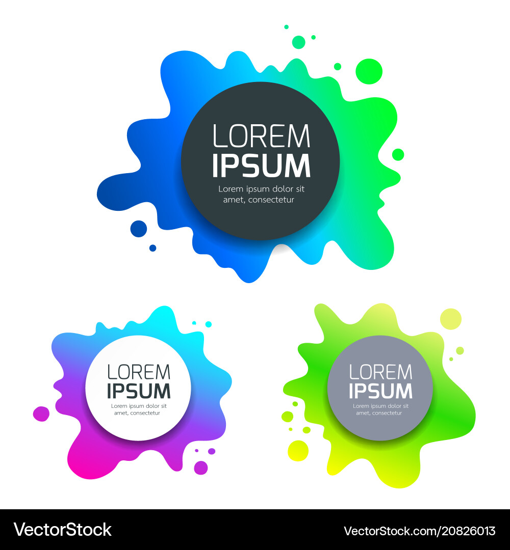 Kreis Raum Wasserspritzer drei Stil Kreis Raum Wasserspritzer drei Stil vektorbild