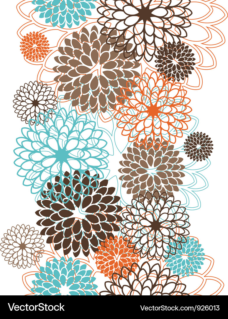 Seamless pattern with abstract flowers Vector Image