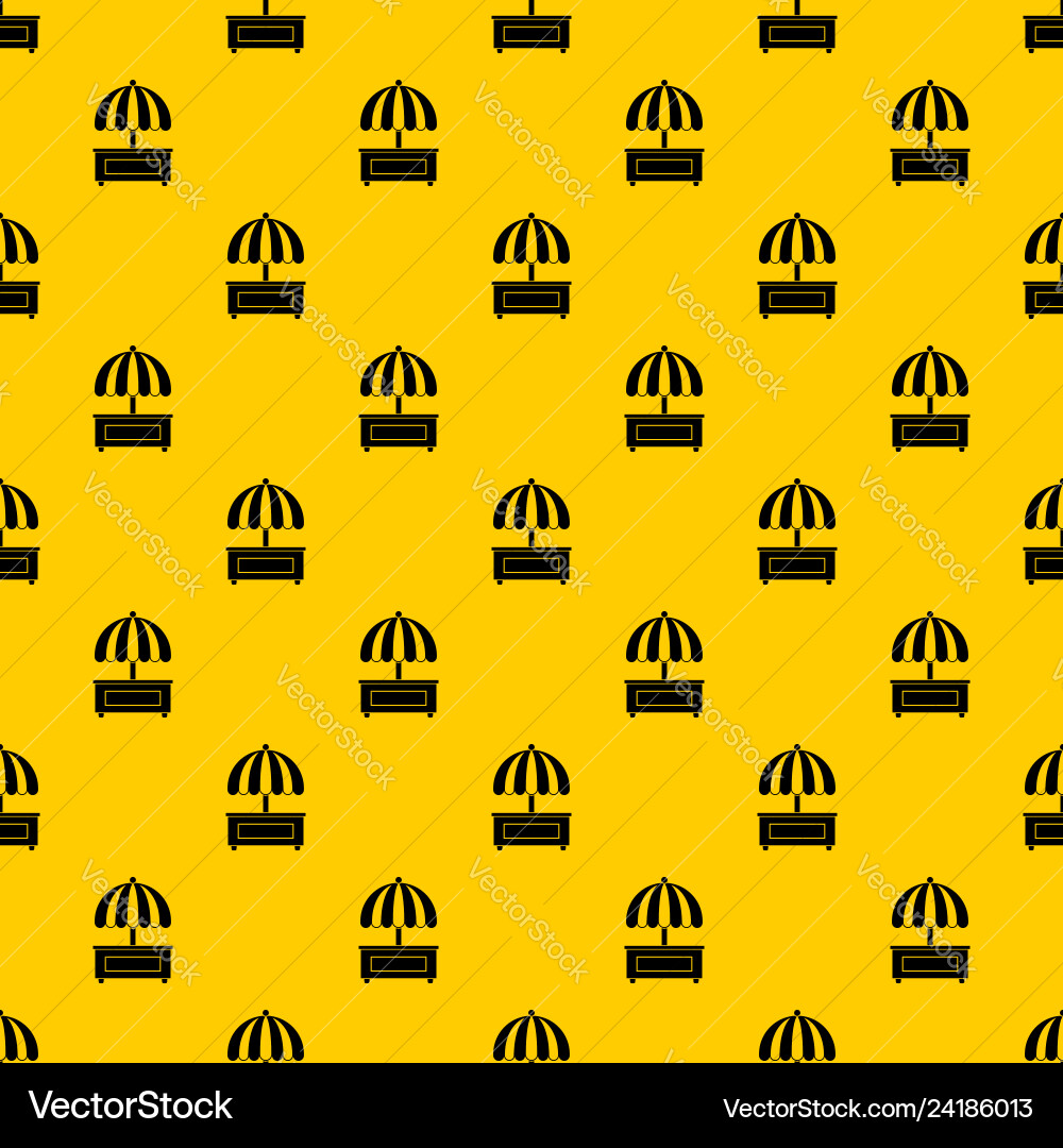 Shopping counter with umbrella pattern Shopping counter with umbrella pattern Vector Image