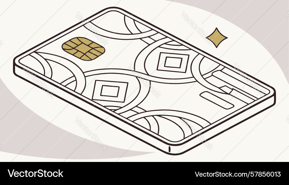 Stylish credit card with abstract pattern design Vector Image