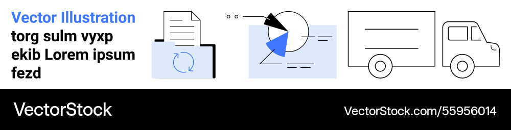 Document processing data analysis and delivery Document processing data analysis and delivery Vector Image