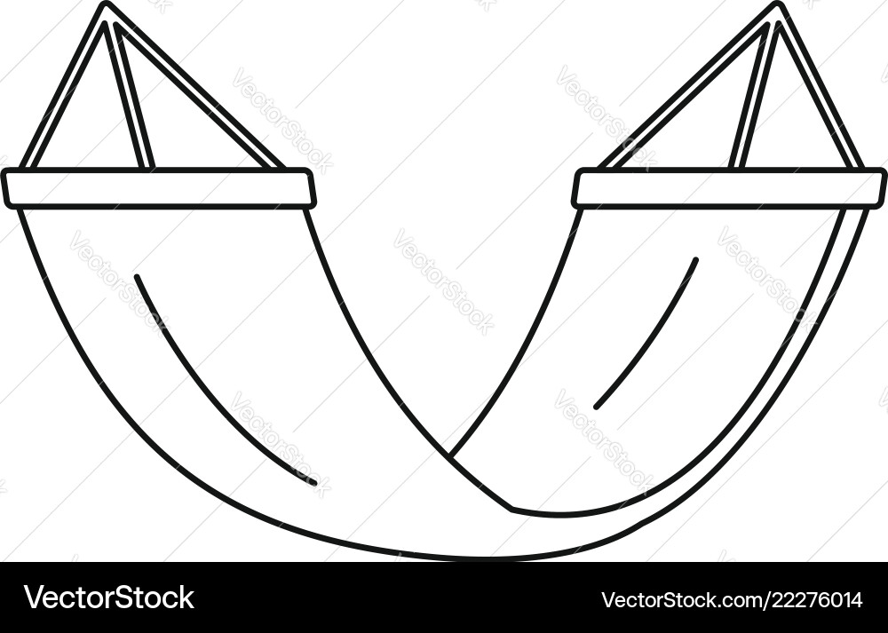 Rest hammock icon outline style Rest hammock icon outline style vector image