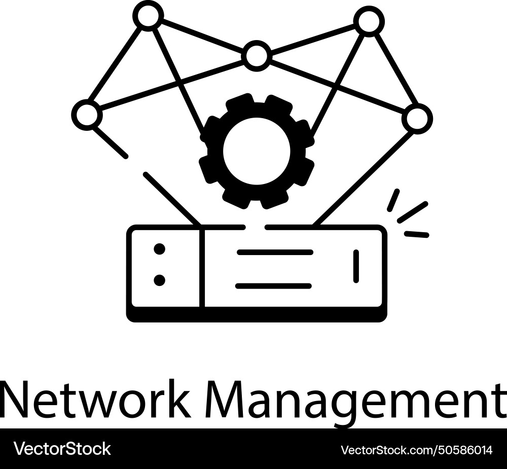 Web and network services linear icon vector image