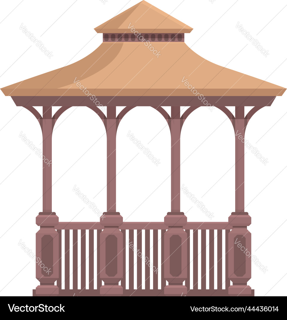 Wood pergola icon cartoon wedding house Wood pergola icon cartoon wedding house vector image