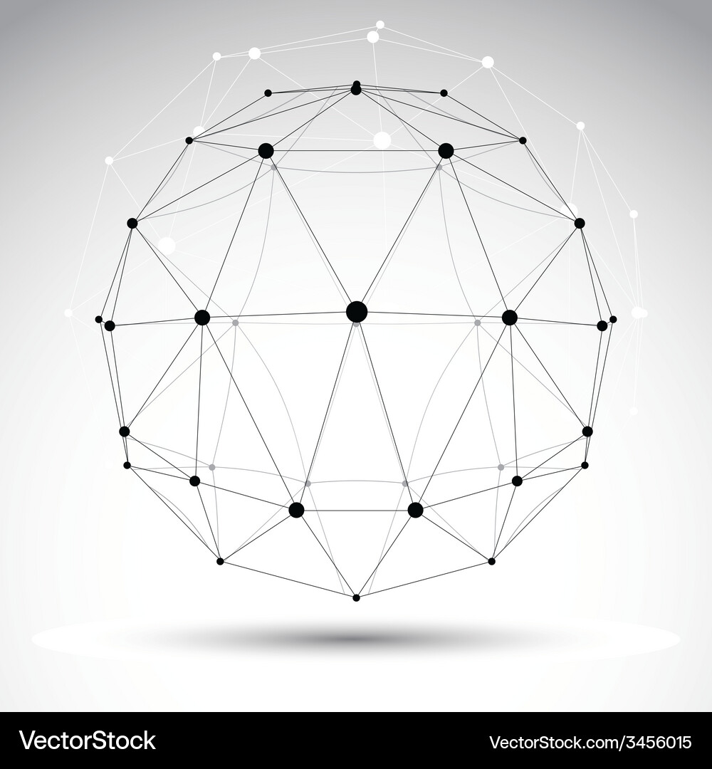 Abstract 3d geometric mesh object clear eps 8 Vector Image