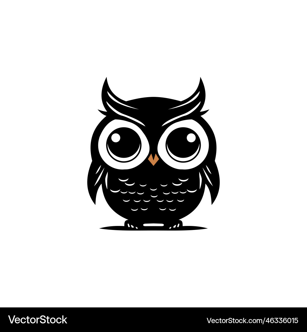 Adorable Owl Logo Vector Image