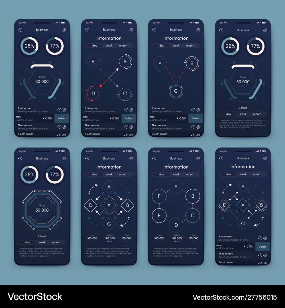 Different ui ux gui screens and flat web icons Different ui ux gui screens and flat web icons vector image