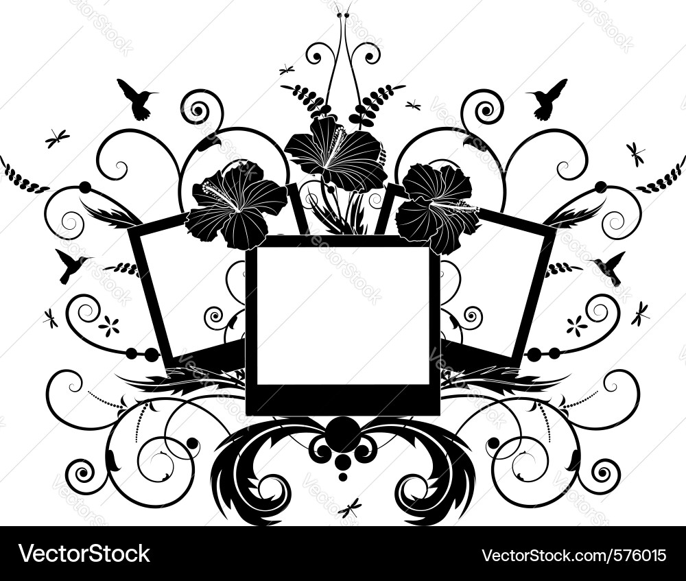 blumenrahmen-lizenzfreies-vektorbild-vectorstock
