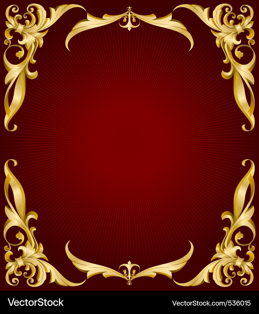 Golden frame Royalty Free Vector Image - VectorStock