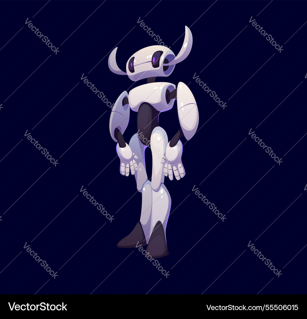 Robot futuristic digital android or cyborg bot Robot futuristic digital android or cyborg bot vector image
