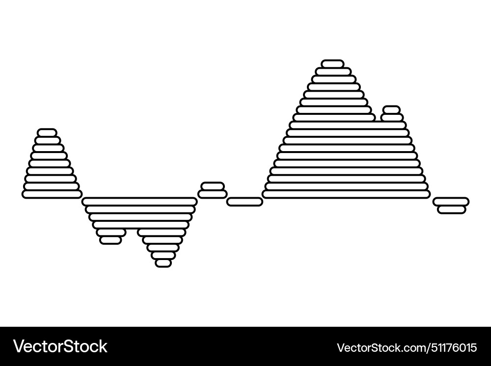 Sound wave audio digital equalizer technology Vector Image