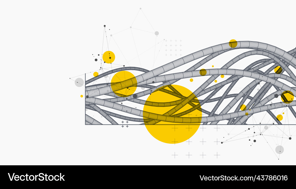 Abstract background with a wireframe dynamic Abstract background with a wireframe dynamic Vector Image