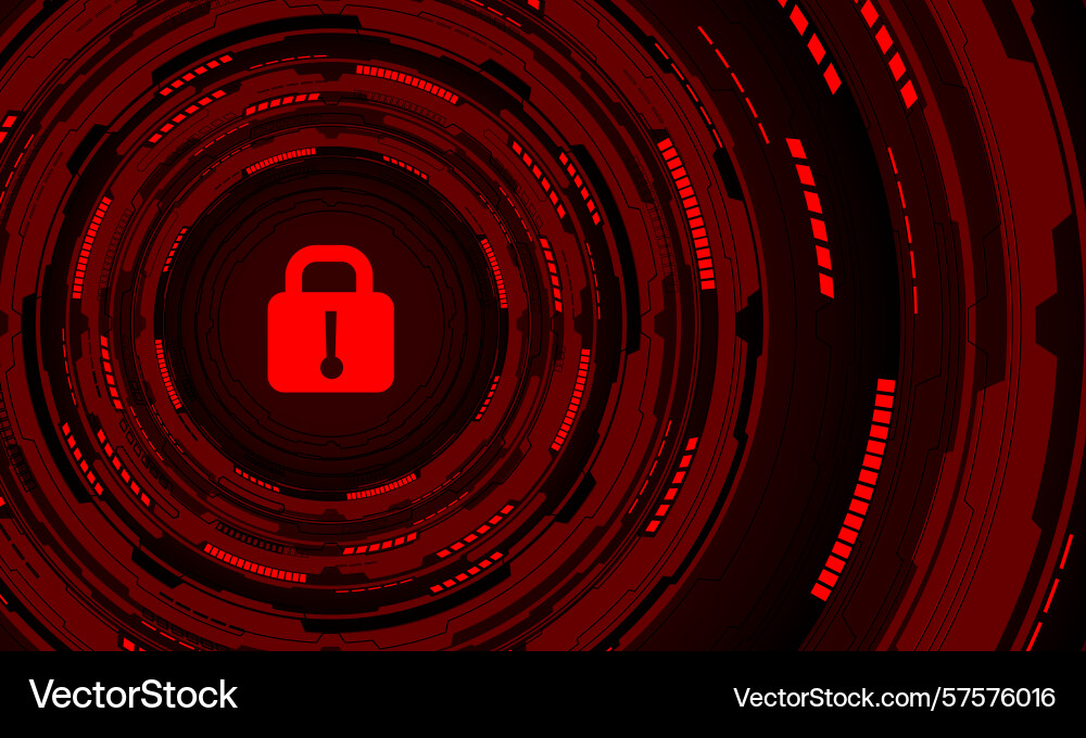 Abstract data security red circuit board Abstract data security red circuit board vector image