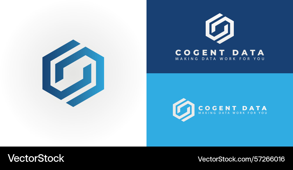 Cd initial logo for data analytics Vector Image
