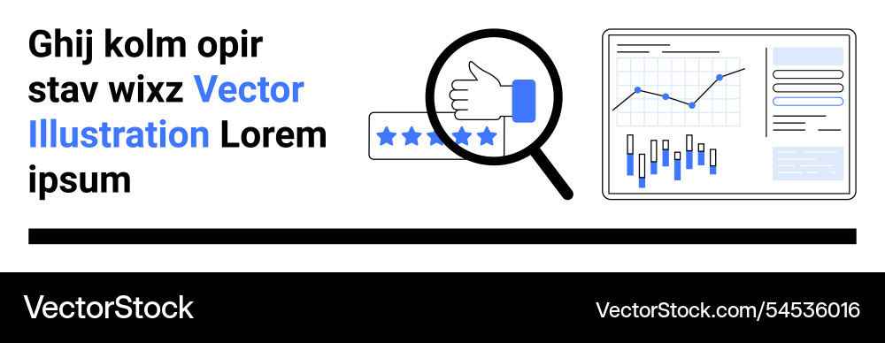 Data analysis and user feedback concept Vector Image