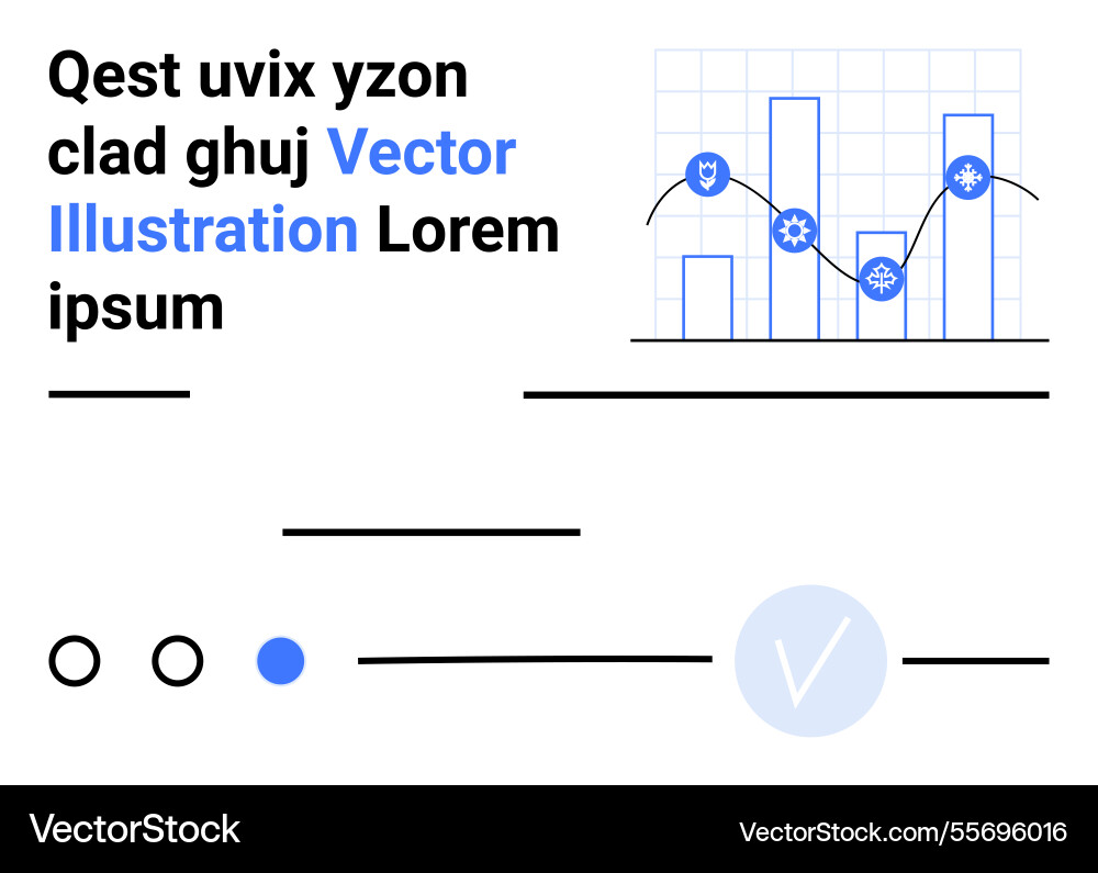 Data analysis concept with bar and line graphs Data analysis concept with bar and line graphs vector image