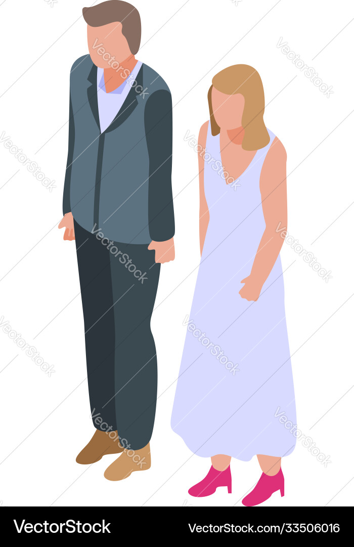 Familien Hochzeitstag Ikone isometrische Stil Familien Hochzeitstag Ikone isometrische Stil vektorbild