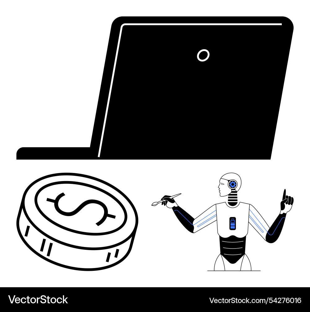 Futuristic ai robot programming concept Futuristic ai robot programming concept vector image