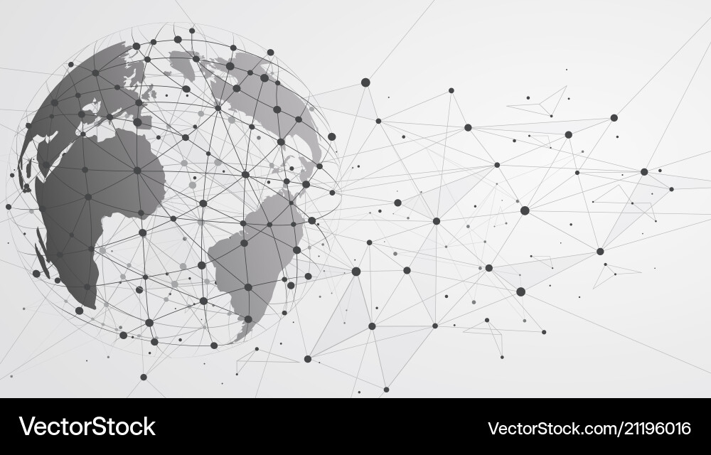 Global Network Connections vector image