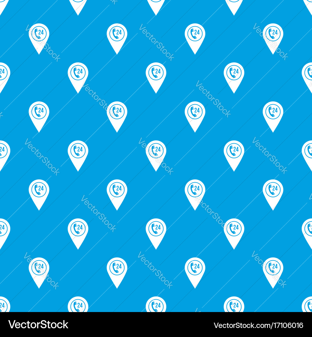 Map pointer with phone handset pattern seamless vector image