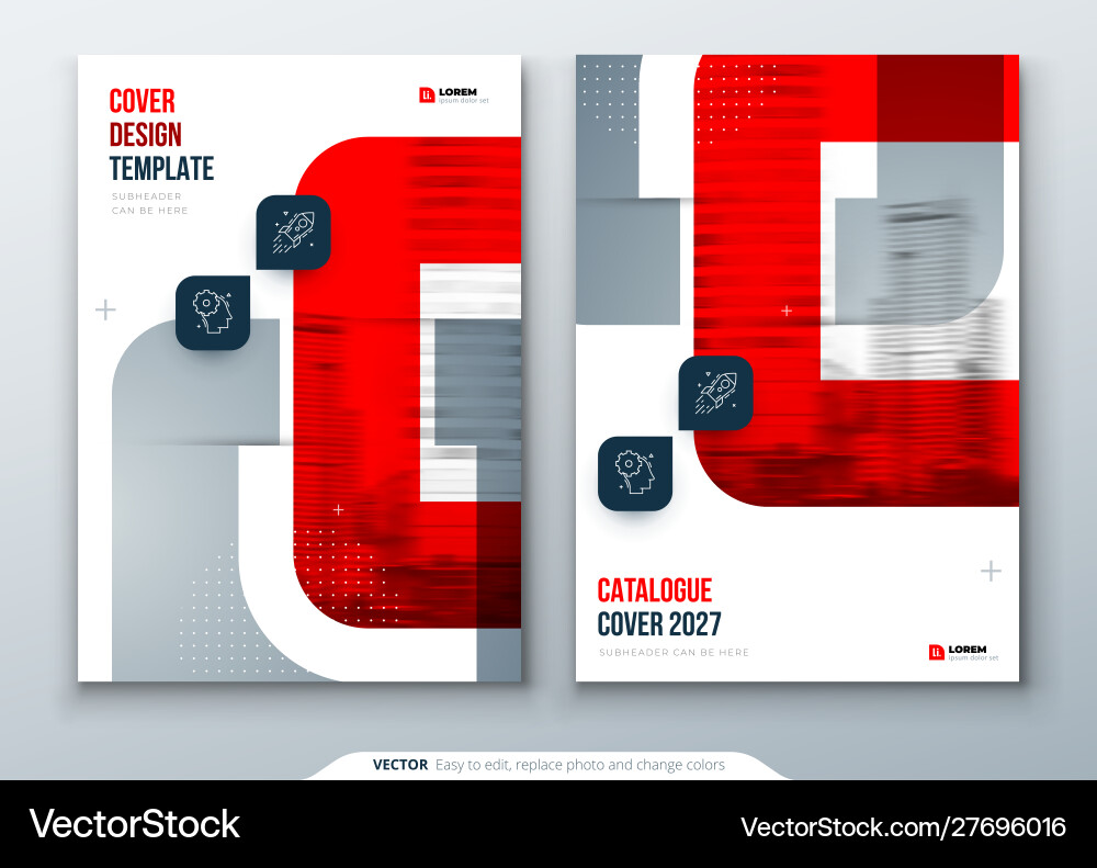 Red catalog design a4 cover template for brochure Red catalog design a4 cover template for brochure vector image