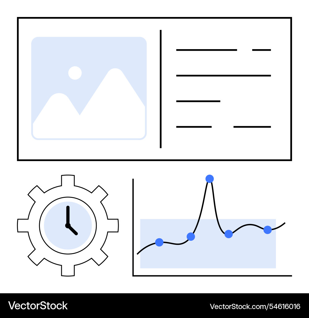 Streamlined interfaces connecting data analytics Streamlined interfaces connecting data analytics vector image