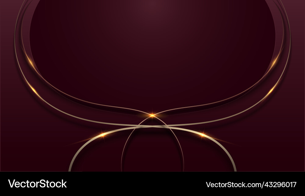 Abstract 3d red wave shapes layer and golden lines Abstract 3d red wave shapes layer and golden lines vector image