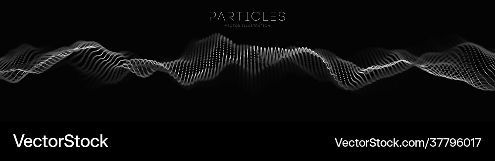 Data network wave music particle abstract tech Data network wave music particle abstract tech vector image