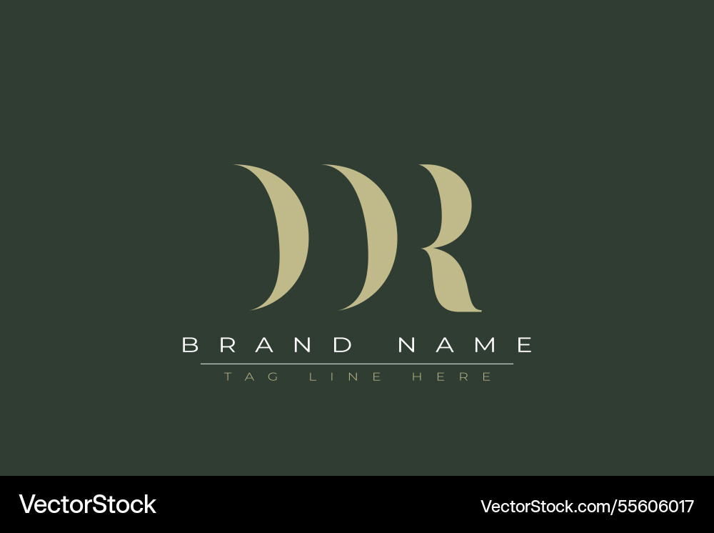 Ddr abstract letter logo design Vector Image