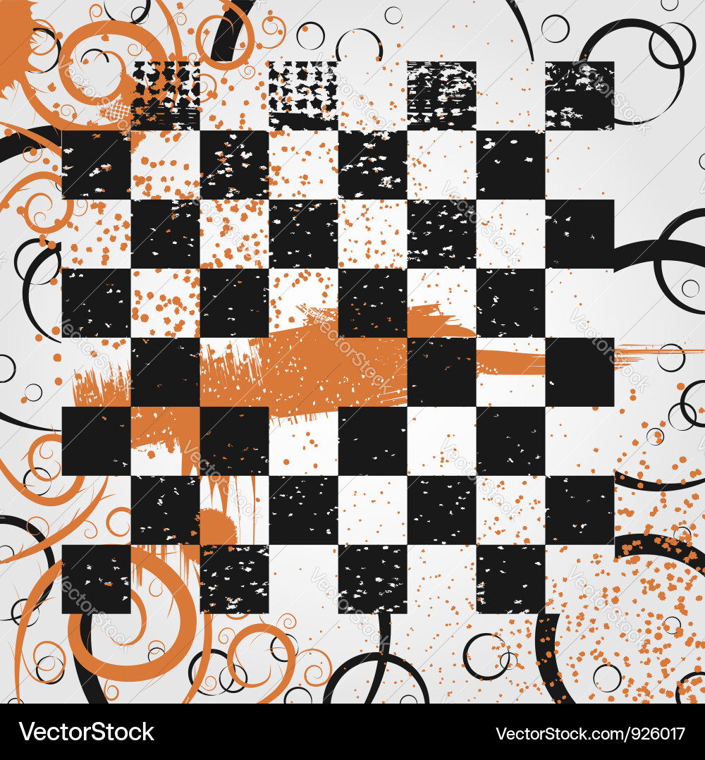 Grunge Chessboard Pattern vector image