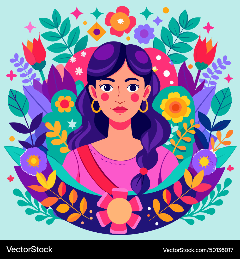 International womens day 8 march flowers girl International womens day 8 march flowers girl vector image