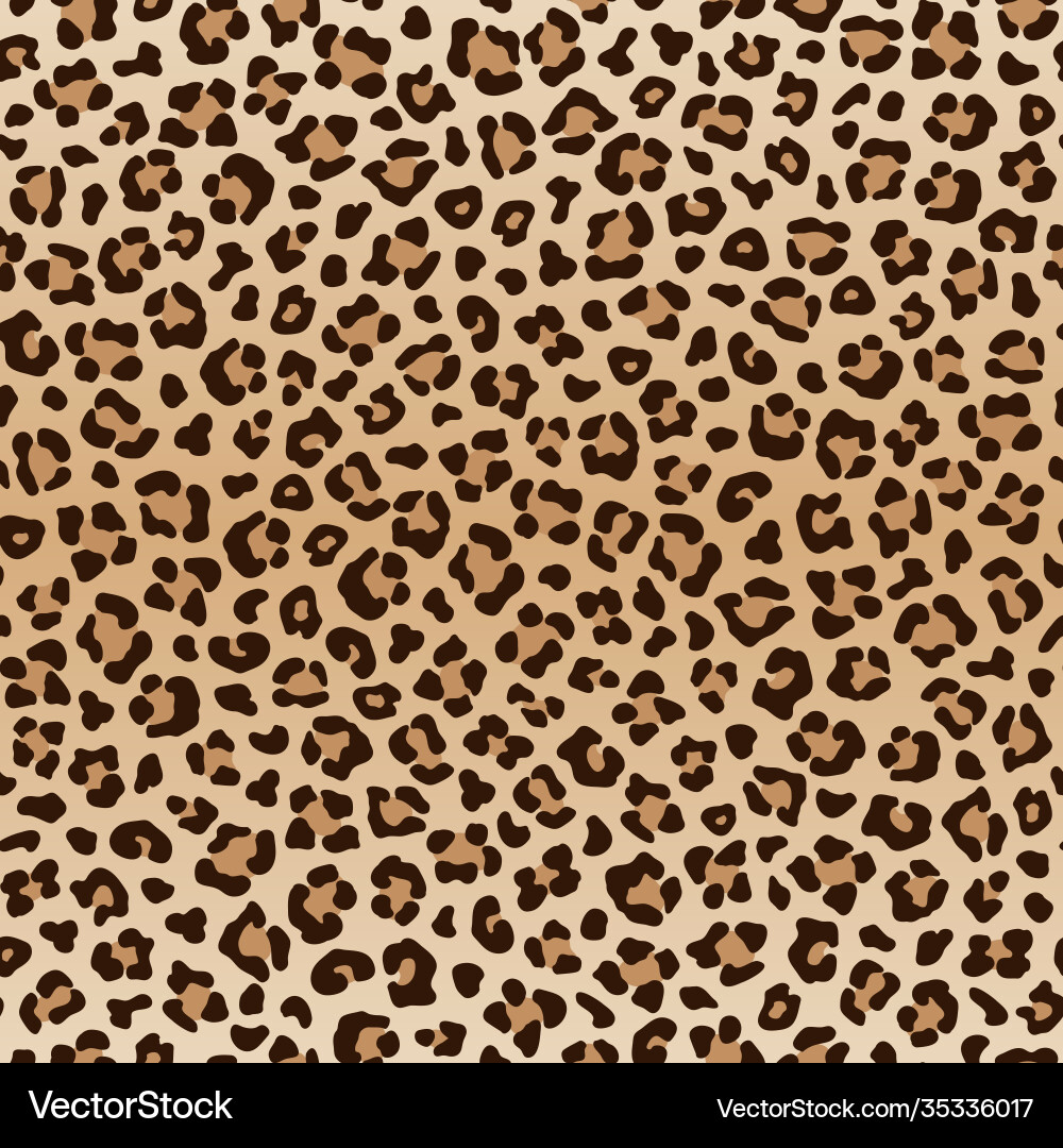 Leopard Print Seamless Pattern vector image