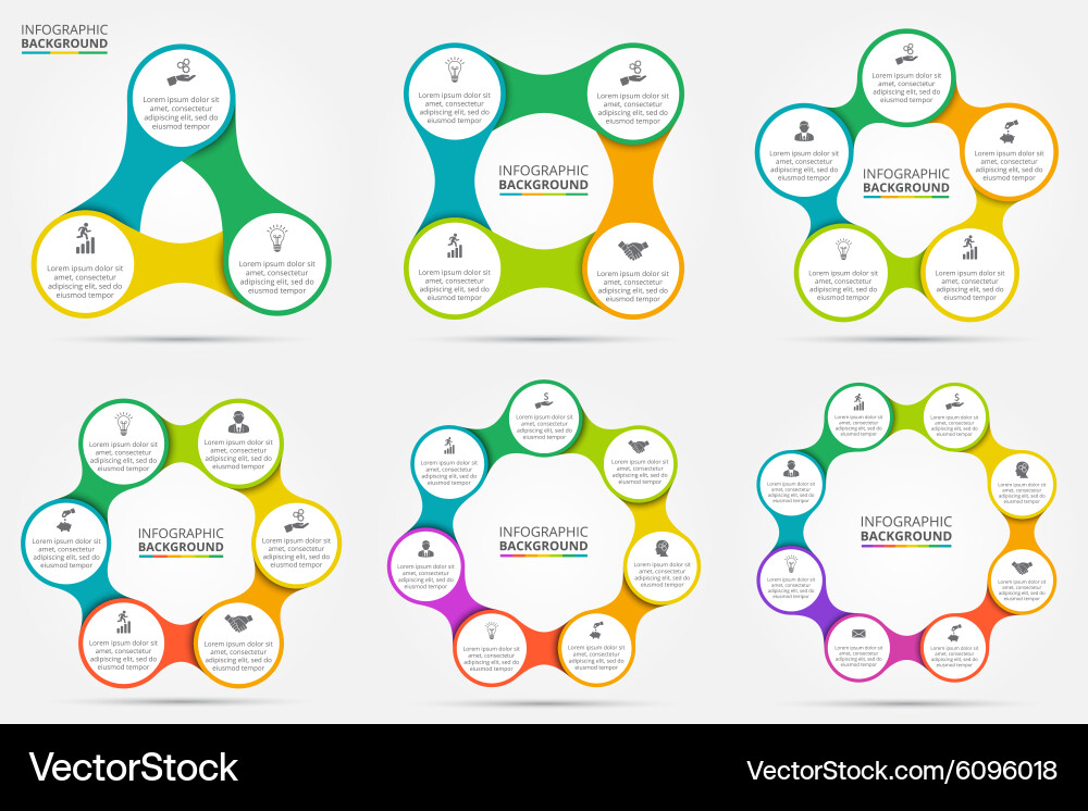Circular Data Chart Infographic vector image