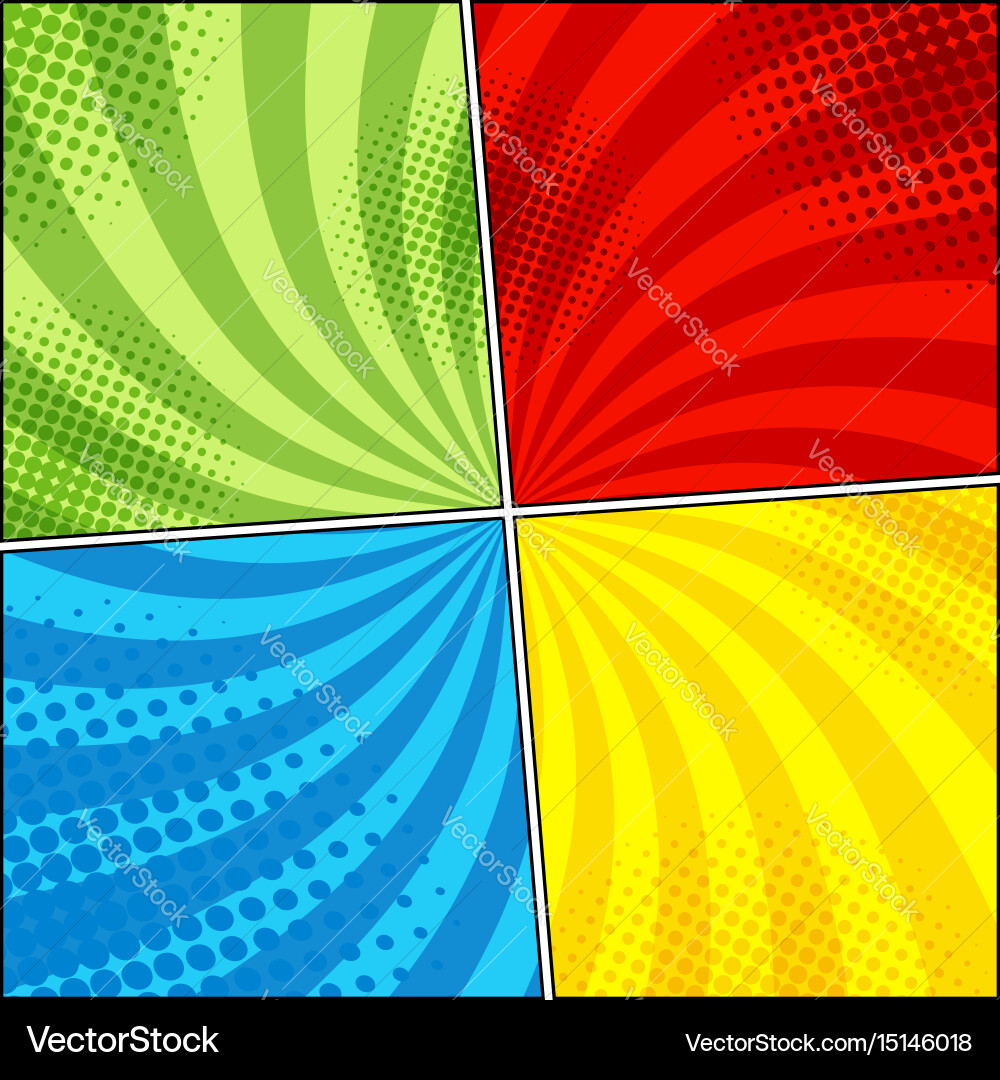 Comic page light template Royalty Free Vector Image