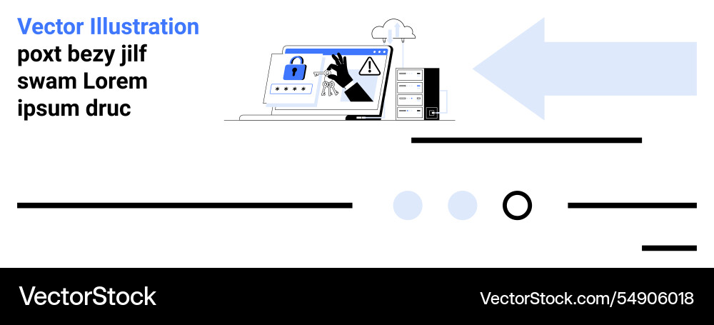 Cybersecurity and secure data Cybersecurity and secure data vector image